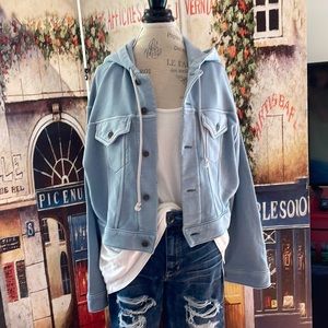 Free People “Dreamer’s” Jacket, Blue, Size Small